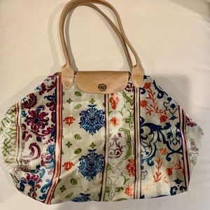 Authentic velvet Longchamp handbag.